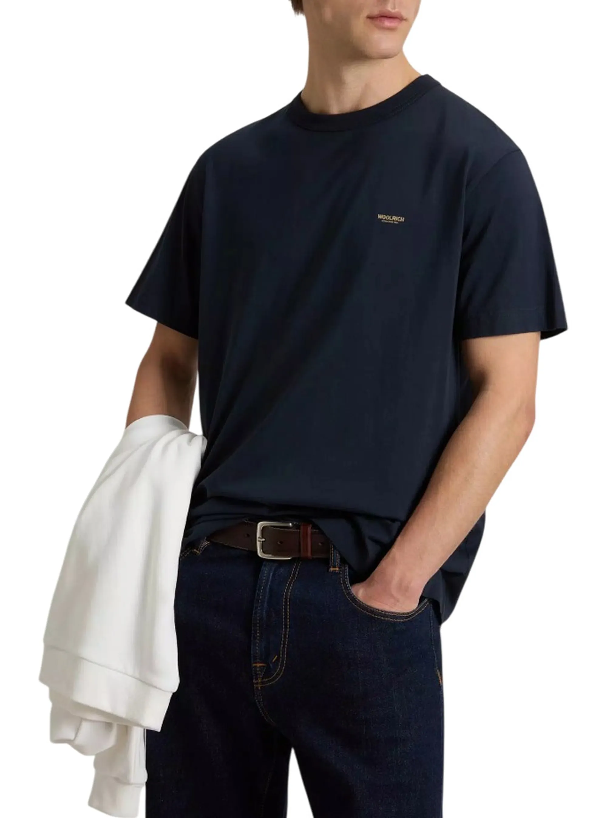 Woolrich T-Shirt Con Logo Blu Wote2012Mr 177046