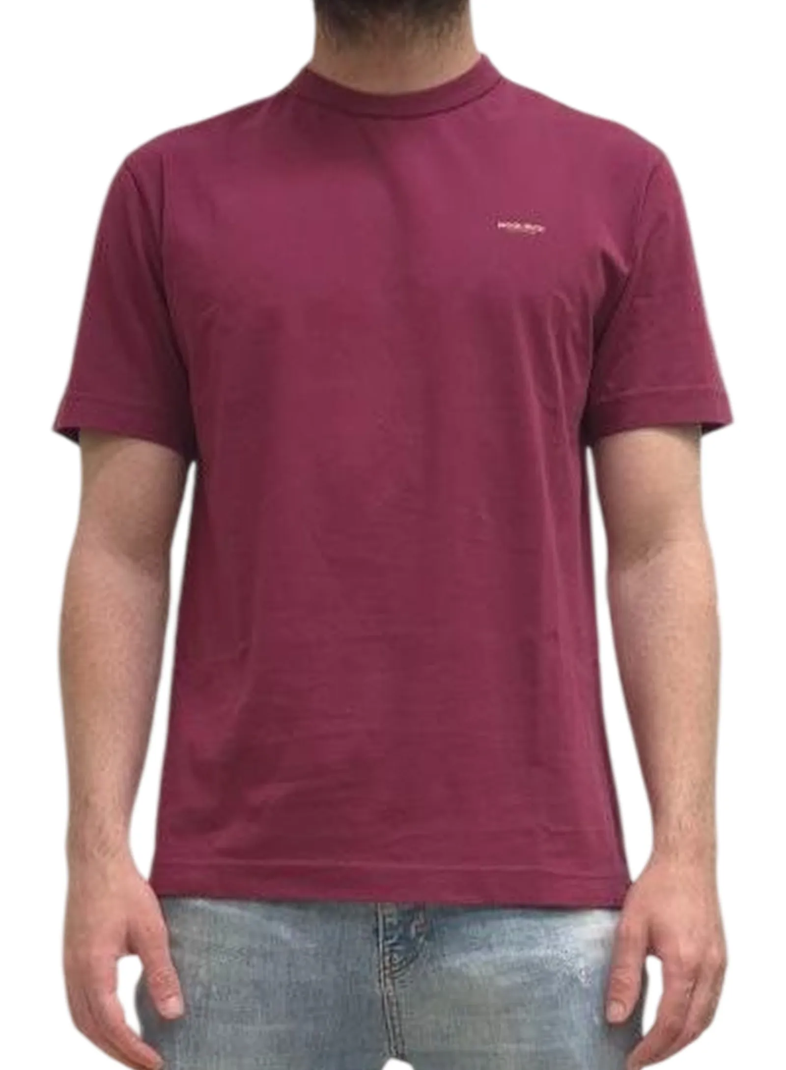 Woolrich T-Shirt Con Logo Bordeaux Wote2012Mr 183642