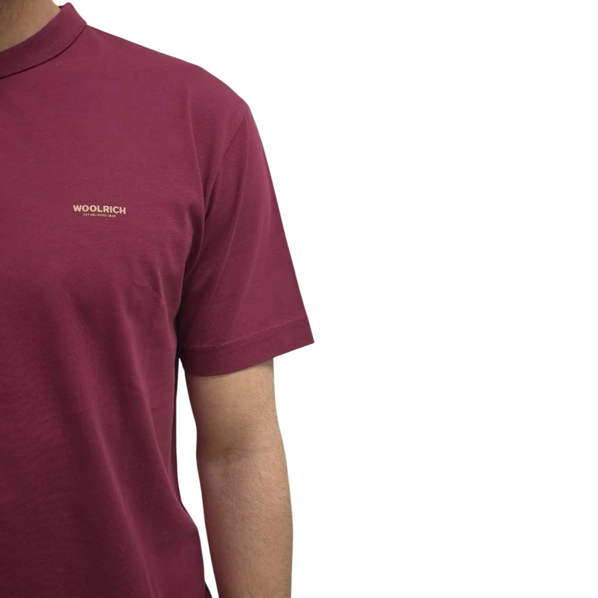 Woolrich B'T-Shirt Con Logo' Bordeaux Wote2012Mr 183645