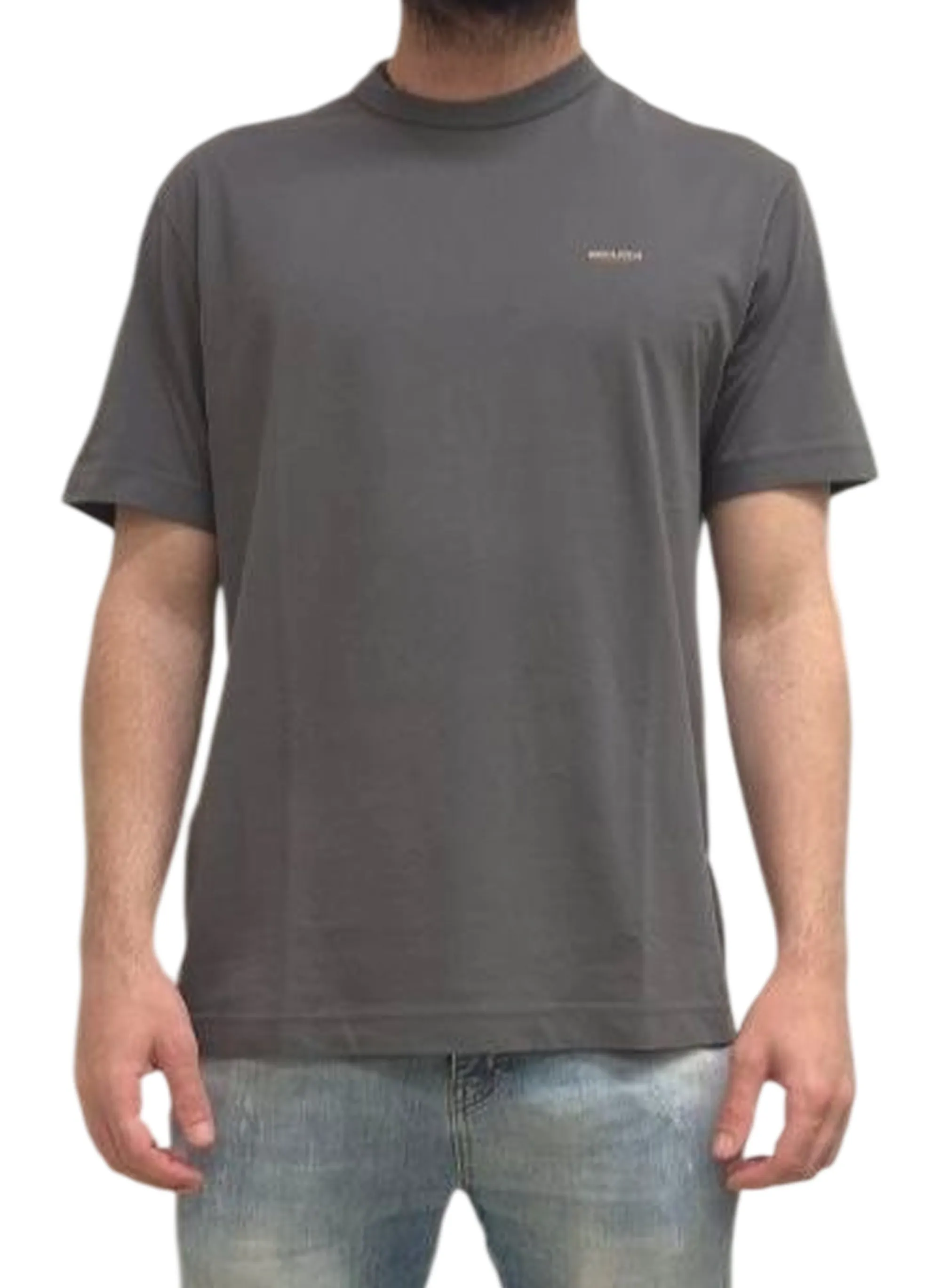 Woolrich T-Shirt Con Logo Grigio Wote2012Mr 183638
